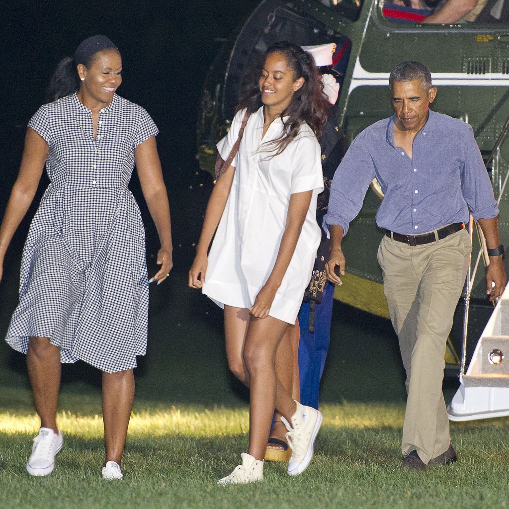 Michelle, Malia und Barack Obama