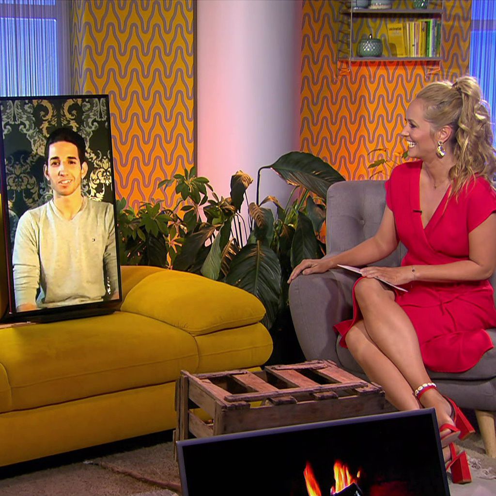 Michelle, Mateo und Moderatorin Angela Finger-Erben