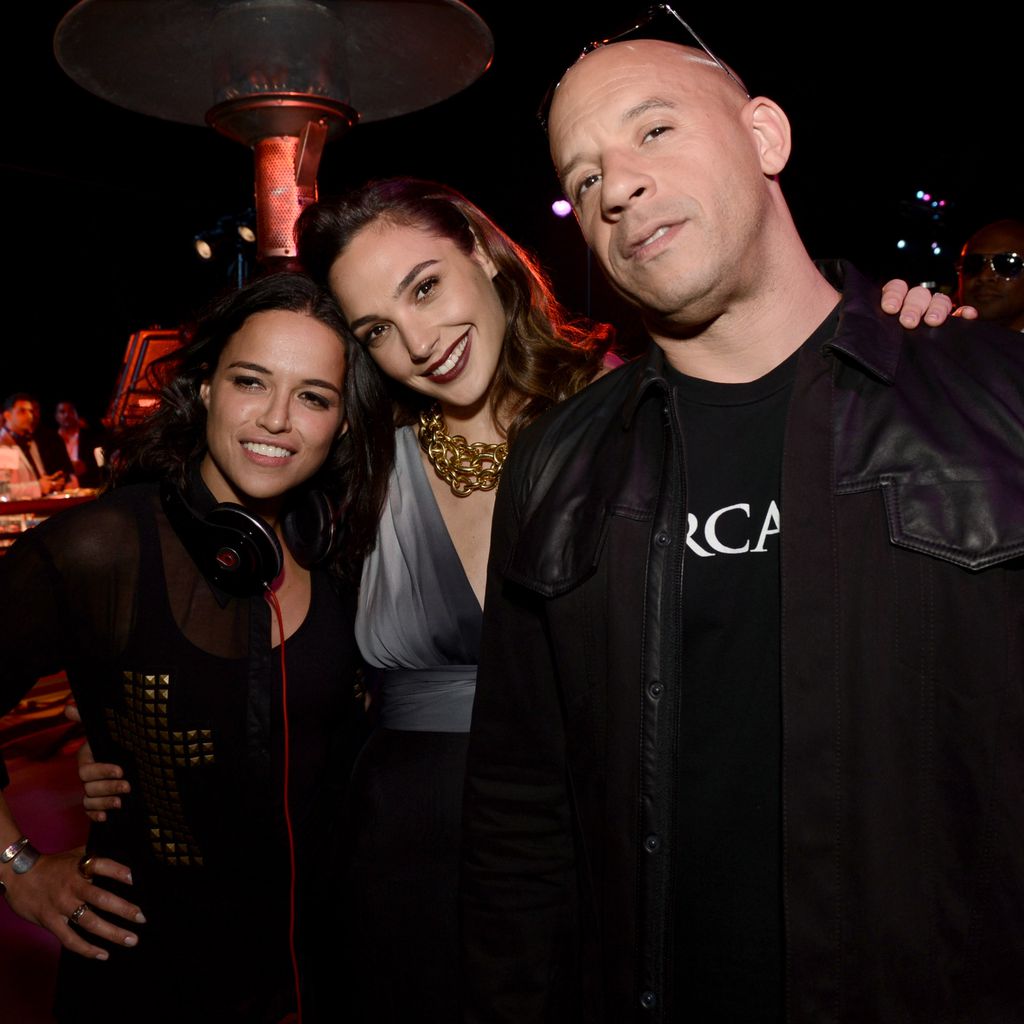 Michelle Rodriguez, Gal Gadot und Vin Diesel