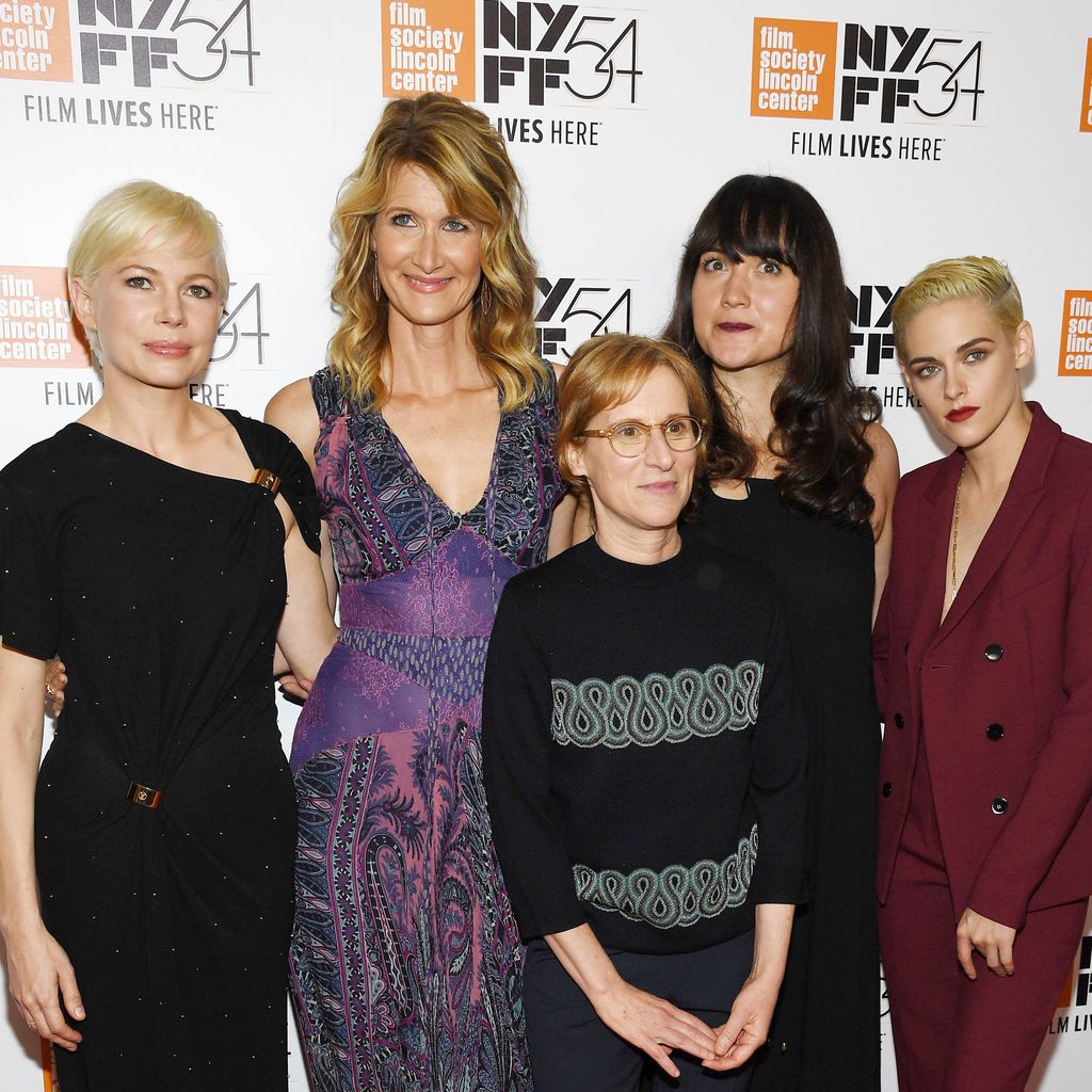 Der Cast von "Certain Woman" mit Regisseurin Kelly Reichardt auf der Premiere in New York