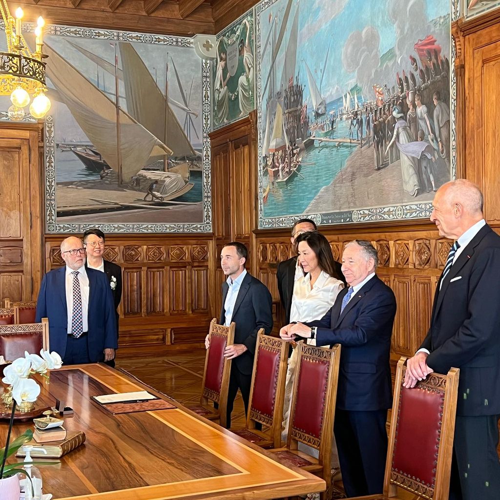 Michelle Yeoh, Jean Todt und ihre Gäste während ihrer Hochzeit