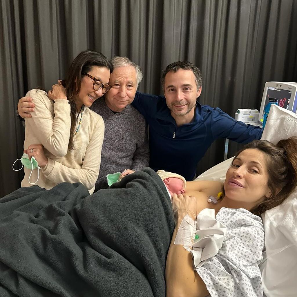 Michelle Yeoh, Jean Todt, Nicolas Todt mit Ehefrau Darina und Baby Maxime