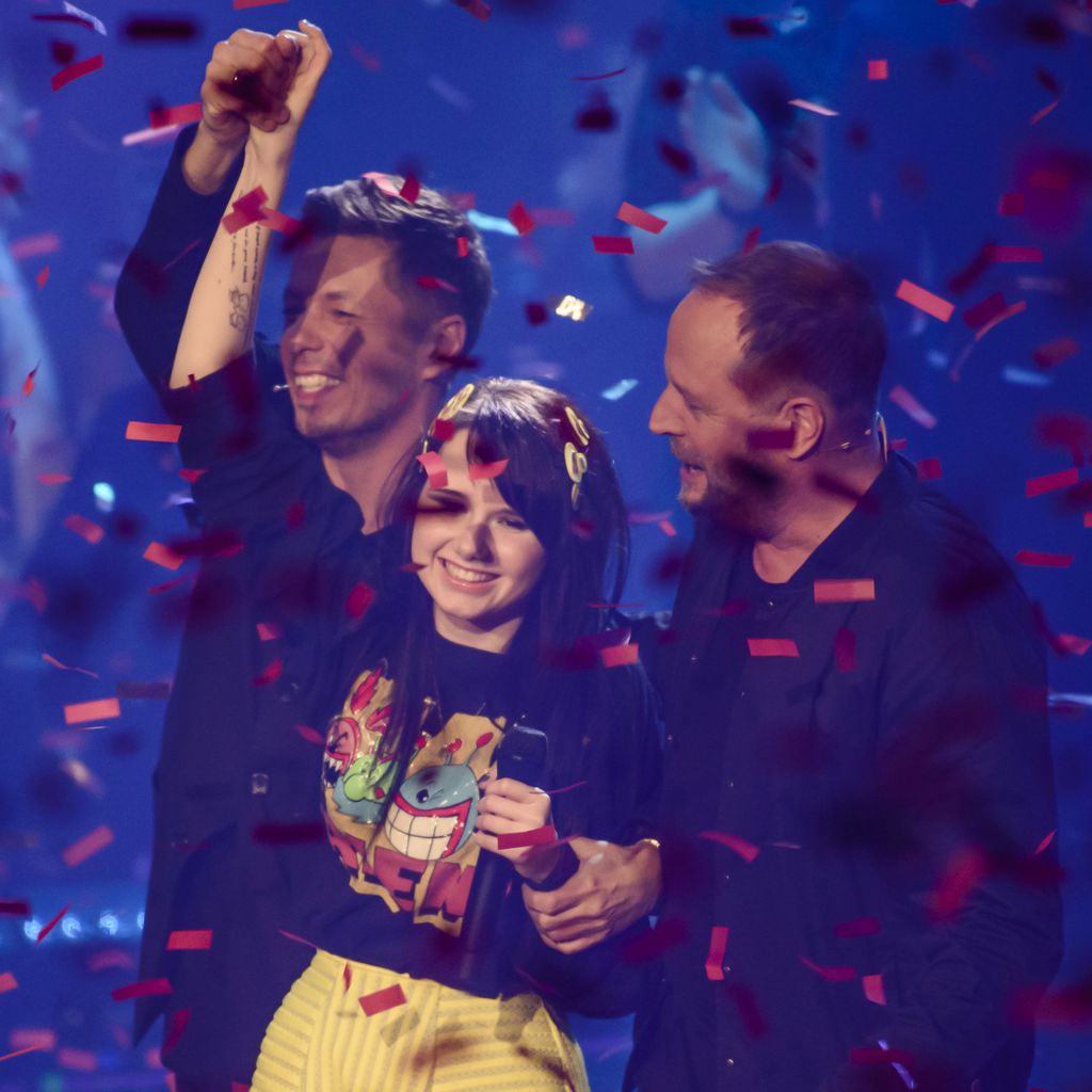 Michi Beck, Jamie-Lee Krewitz und Smudo im "The Voice of Germany"-Finale 2015