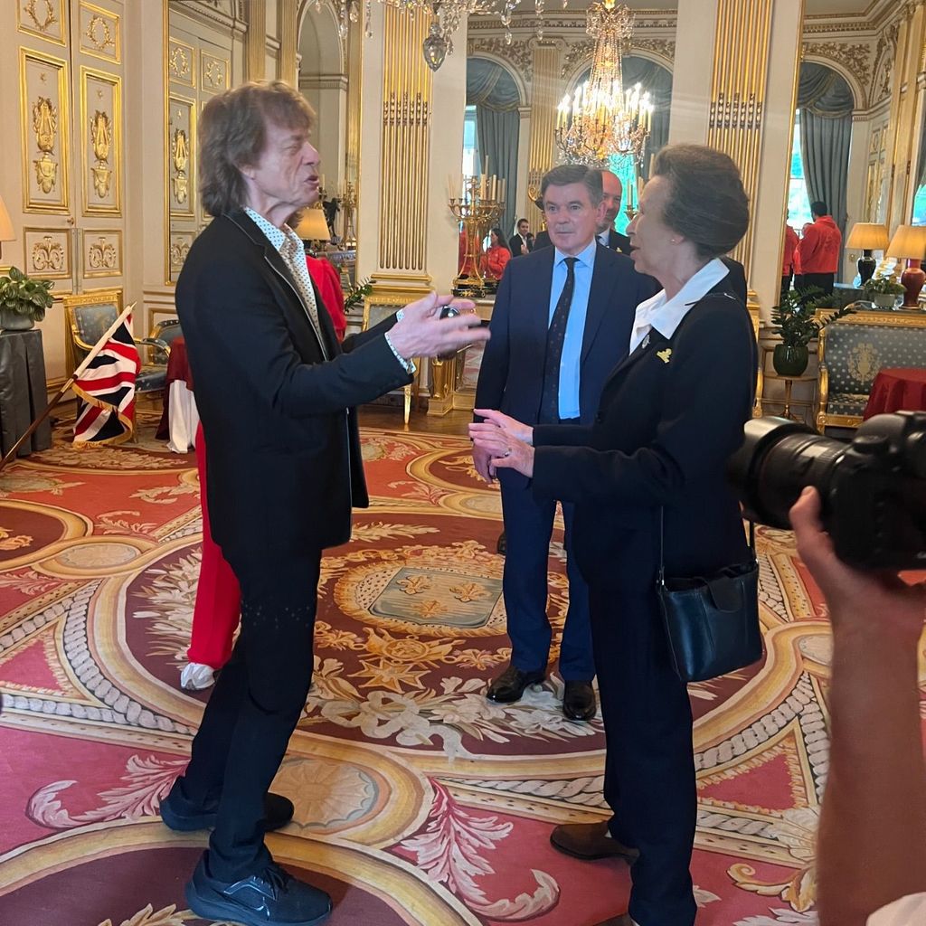 Mick Jagger und Prinzessin Anne in Paris, Juli 2024
