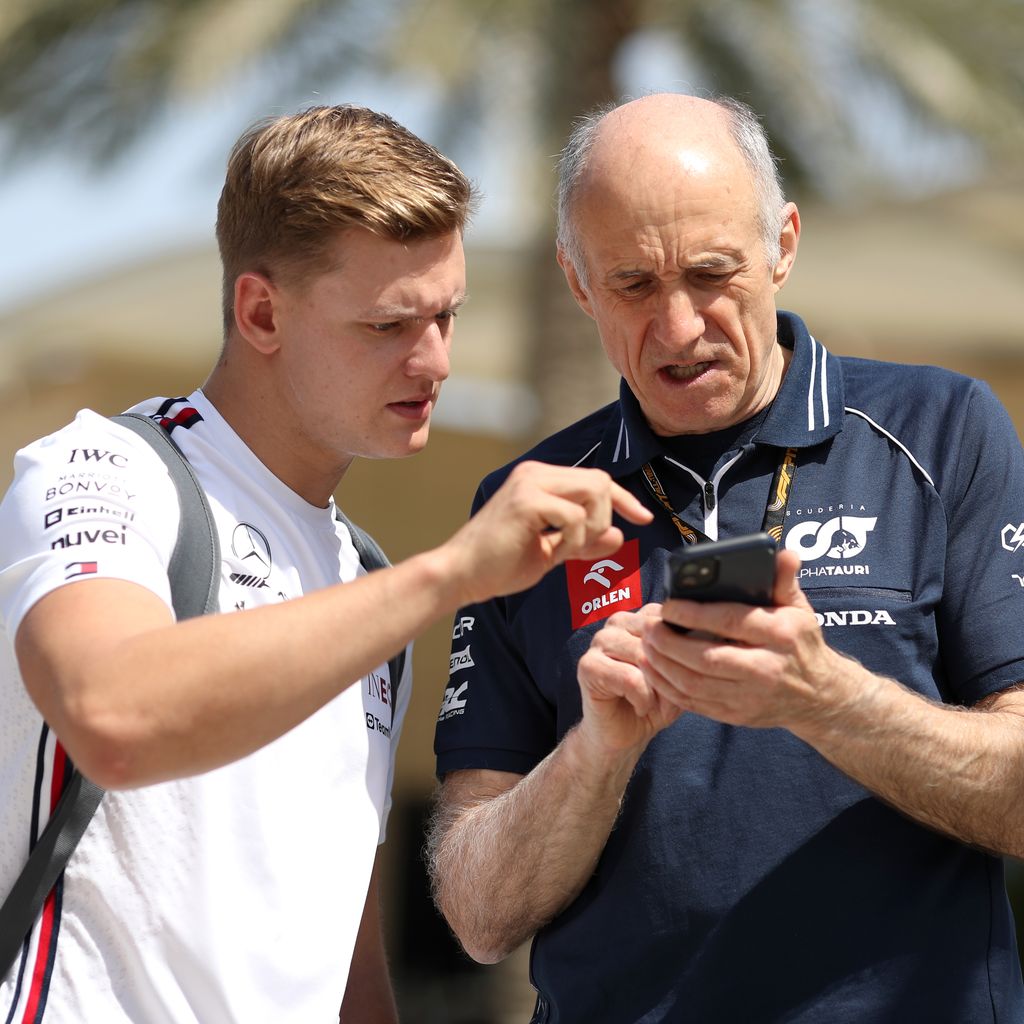 Mick Schumacher und Franz Tost, März 2023