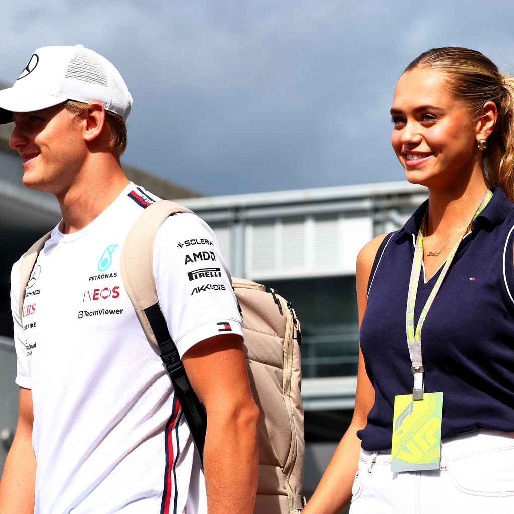 Mick Schumacher und Laila Hasanovic auf einem Event