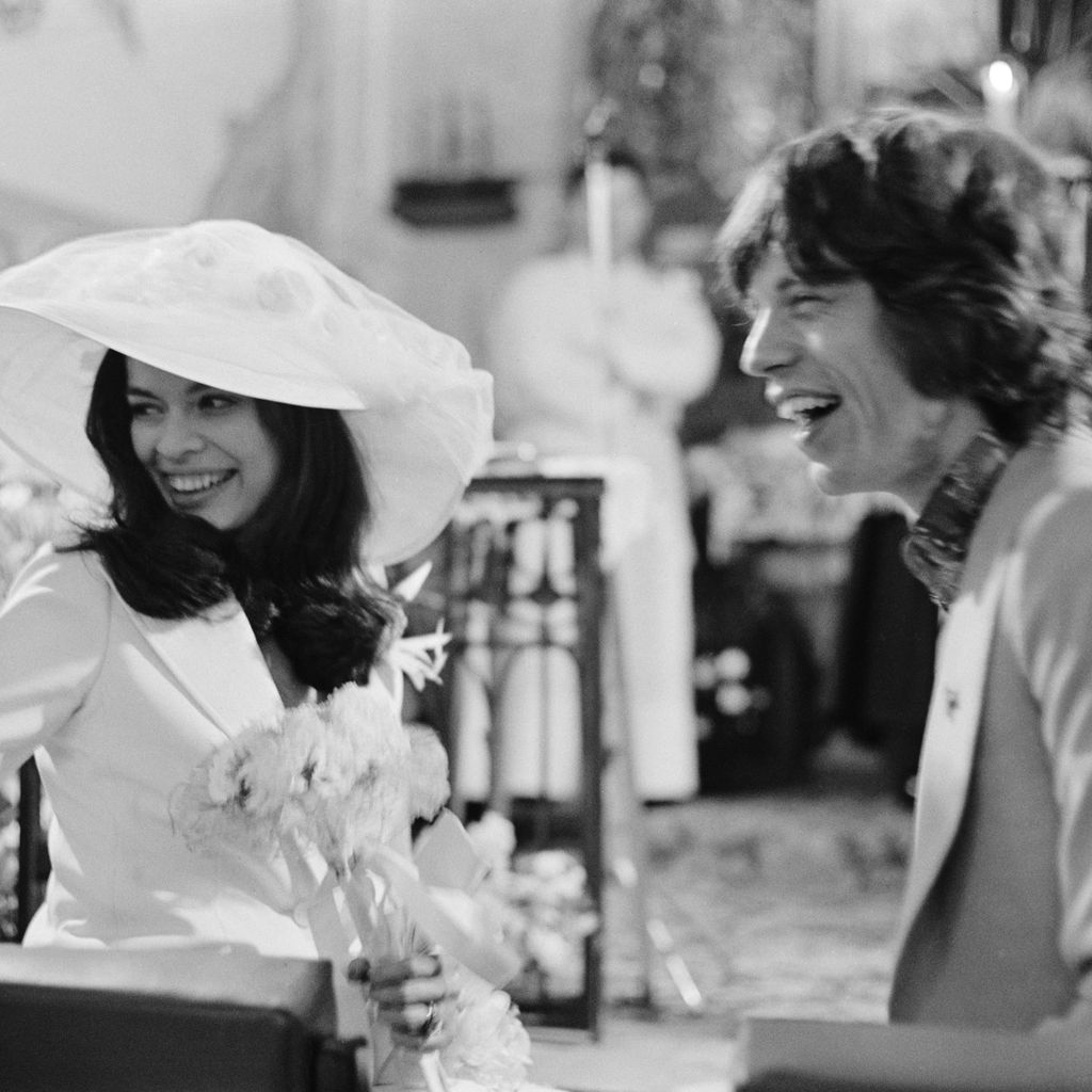 Mick und Bianca Jagger bei ihrer Hochzeit im Mai 1971