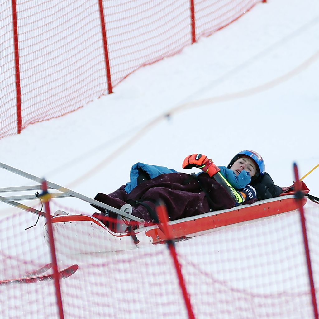 Mikaela Shiffrin nach ihrem Unfall, November 2024