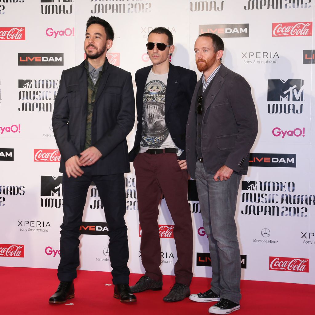 Mike Shinoda, Chester Bennington und David Farrell von Linkin Park 2912 in Chiba