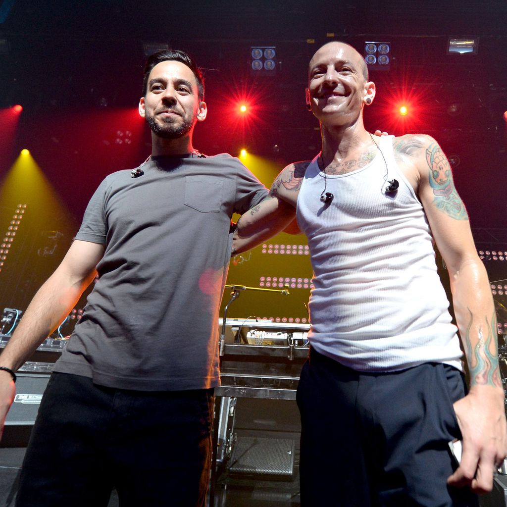 Mike Shinoda und Chester Bennington bei iHeartRadio Live 2014