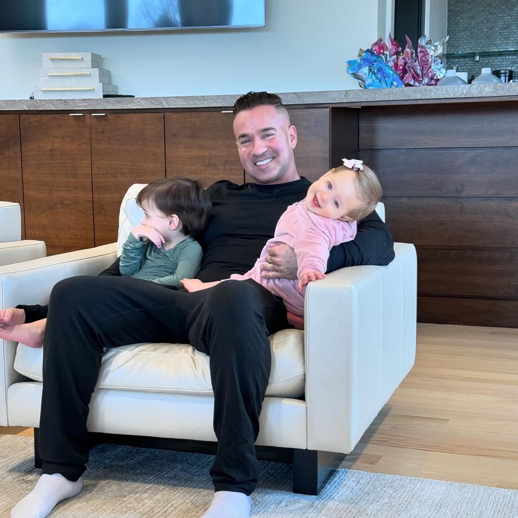 Mike Sorrentino mit Sohn Romeo und Tochter Mia