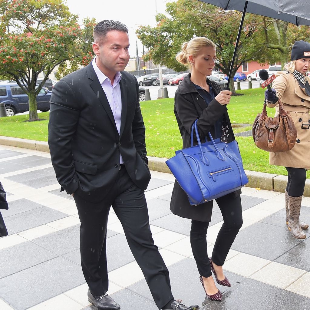 Mike Sorrentino und Lauren Pesce auf dem Weg ins Gericht