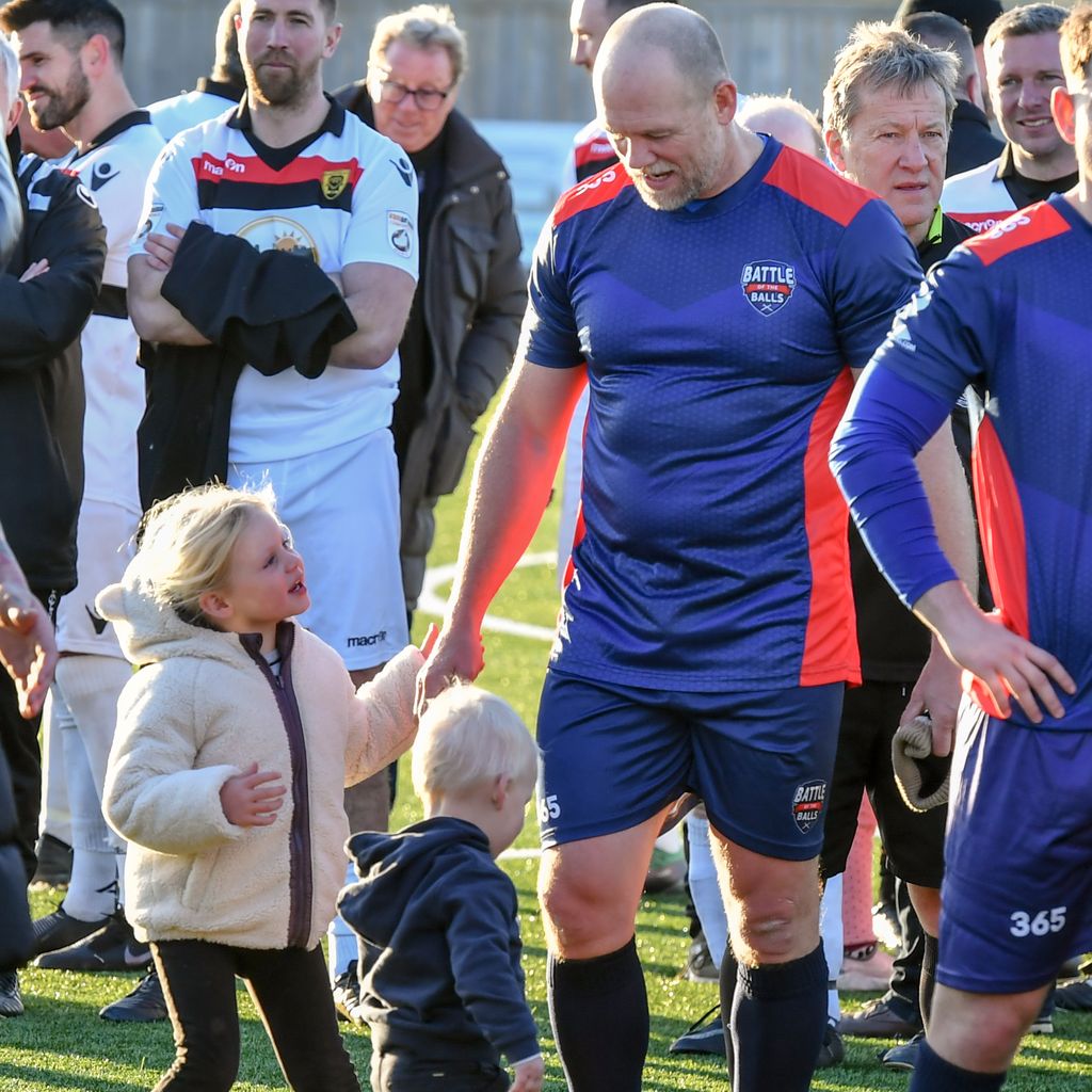 Mike Tindall mit seiner Tochter Lena und seinem Sohn Lucas