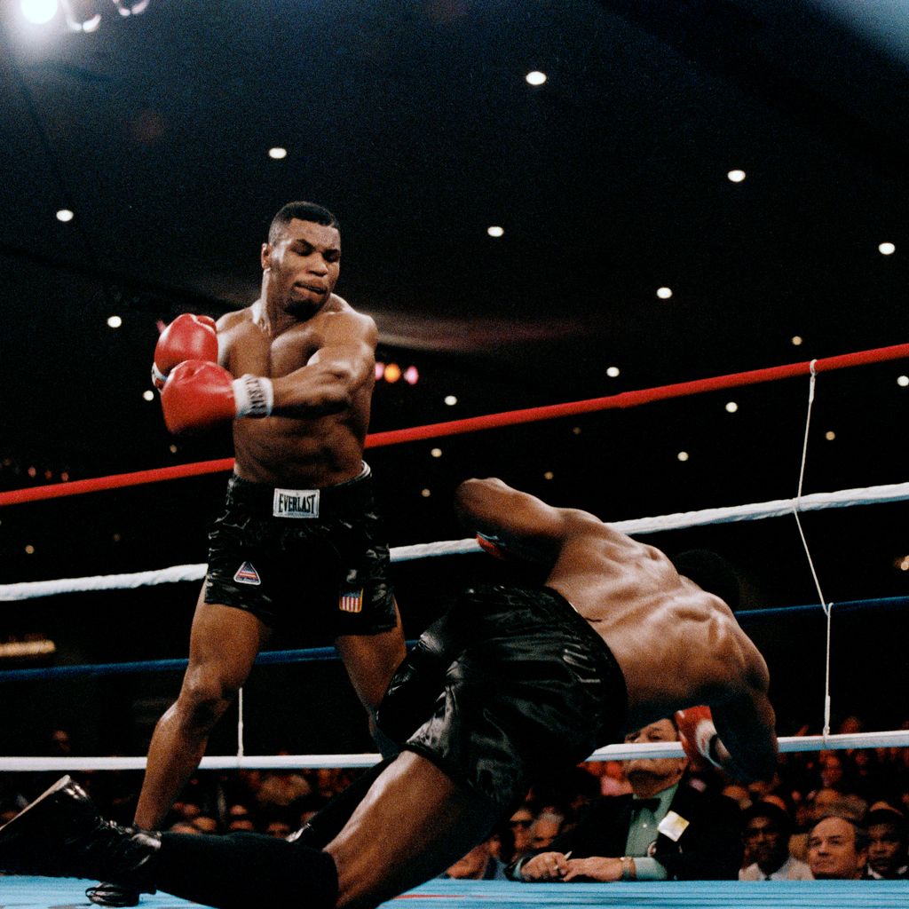 Mike Tyson und Trevor Berbick im Jahr 1986