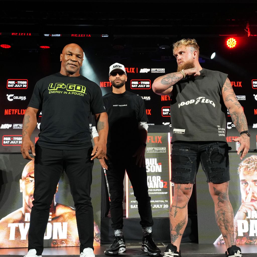 Mike Tyson und Jake Paul im Mai 2024