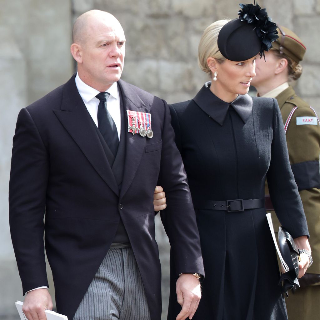 Mike und Zara Tindall auf der Beerdigung von Queen Elizabeth II., September 2022