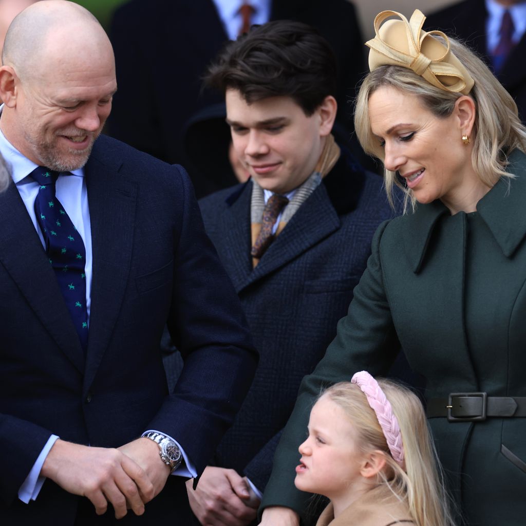 Mike und Zara Tindall mit ihrer Tochter Lena im Dezember 2023