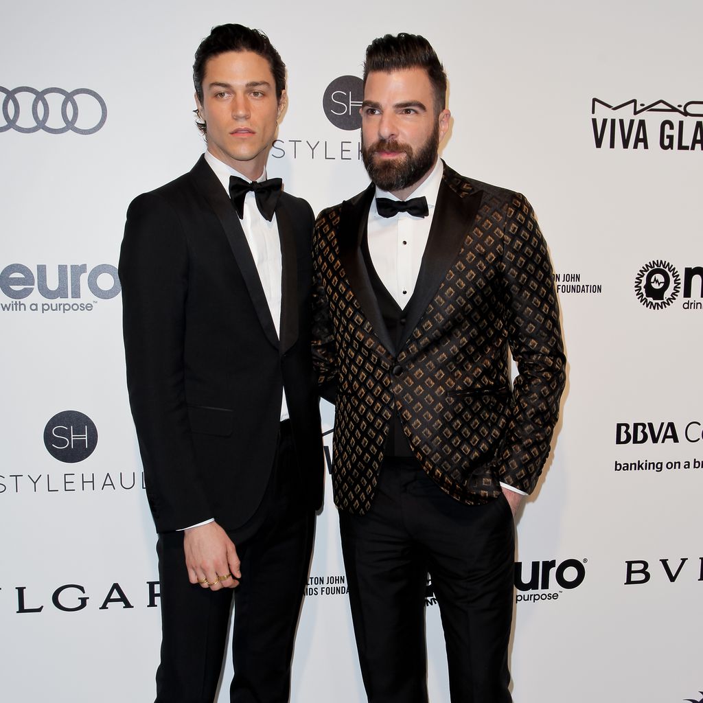 Miles McMillan und Zachary Quinto bei der Elton John Party