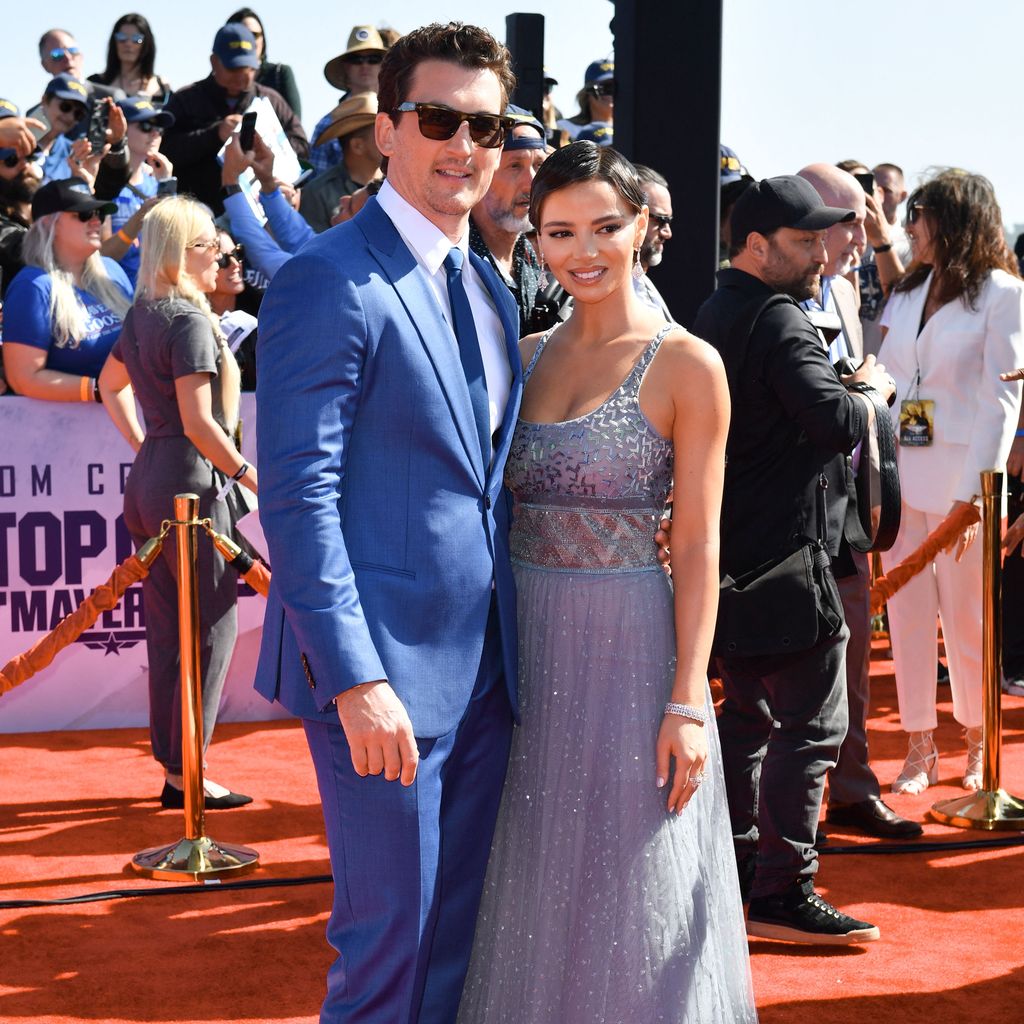 Miles Teller und Keleigh Sperry bei der "Top Gun: Maverick!"-Premiere