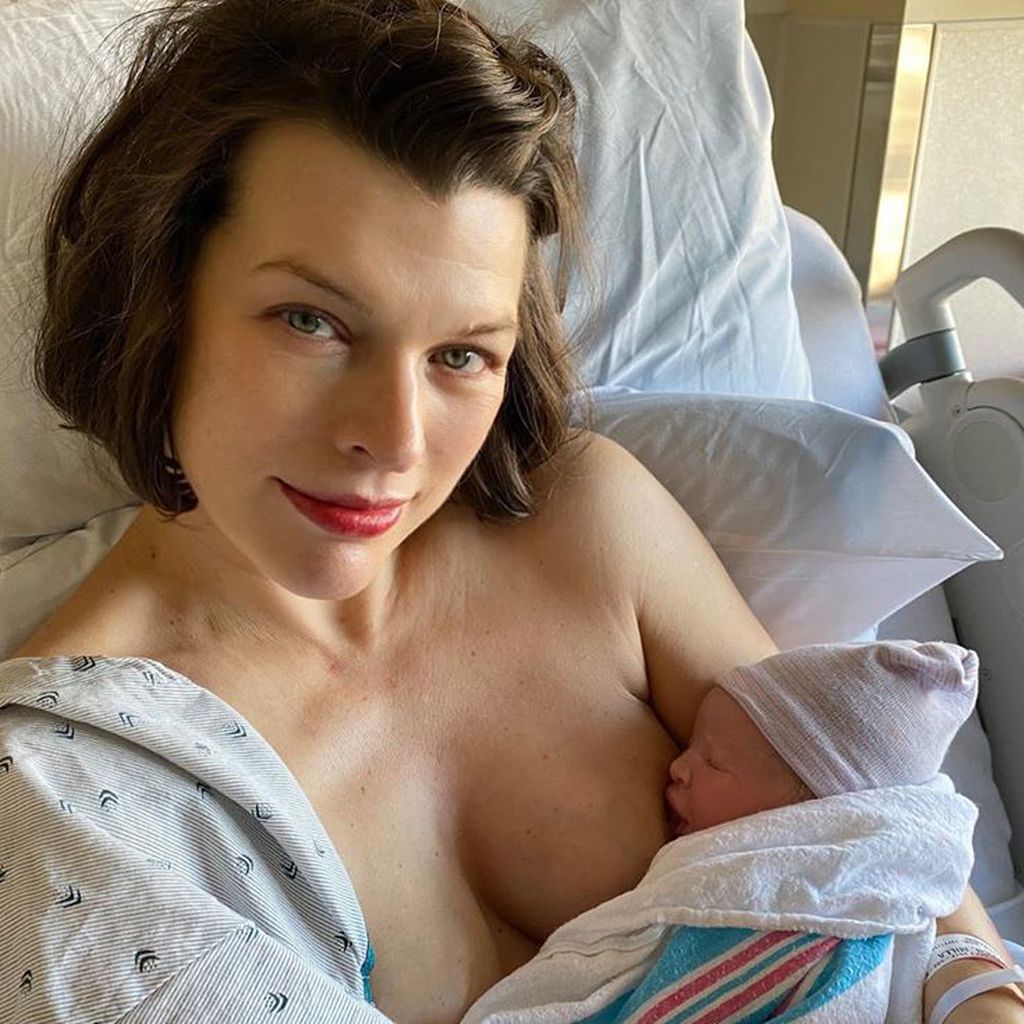 Milla Jovovich und Baby Osian im Februar 2020