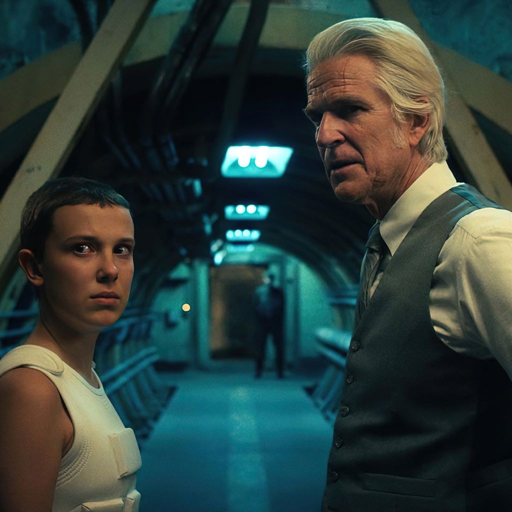 Millie Bobby Brown und Matthew Modine in Stranger Things