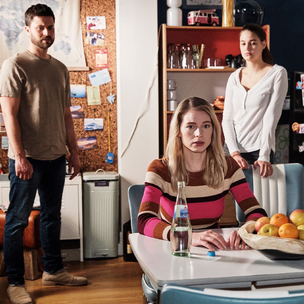 Miloš Vuković, Alica Hubiak und Josephine Becker, "Unter uns"-Darsteller