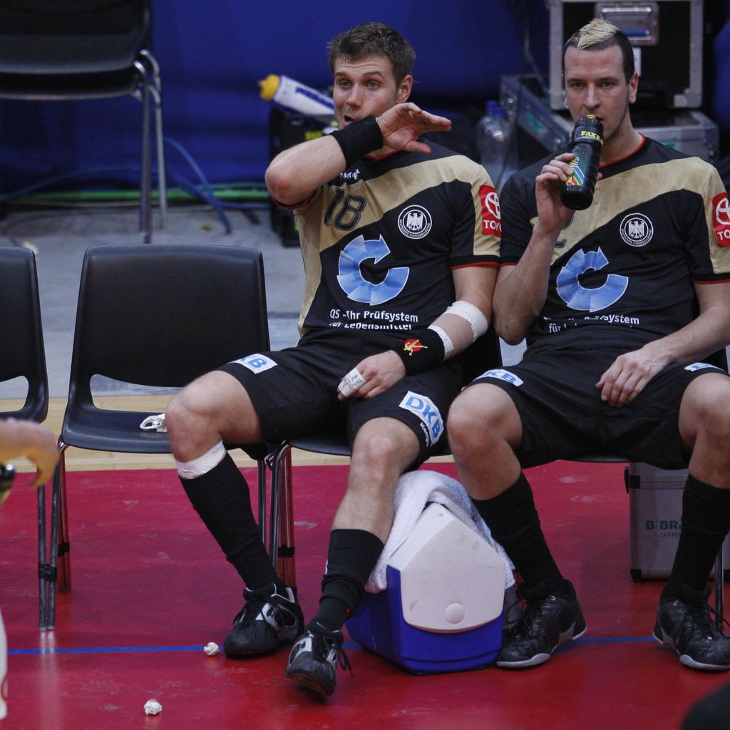 Mimi Kraus und Pascal Hens im Januar 2008 bei der Handball-EM