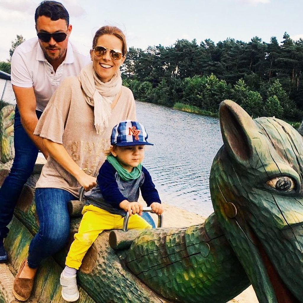 Miriam Lange, ihr Mann Sebastian Biener und ihr Sohn Luis