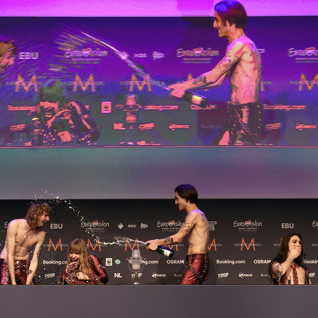 Die Band Måneskin bei der ESC-Pressekonferenz