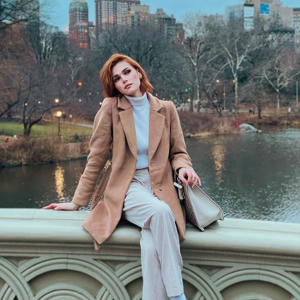 Model Lucy Hellenbrecht im Central Park, New York