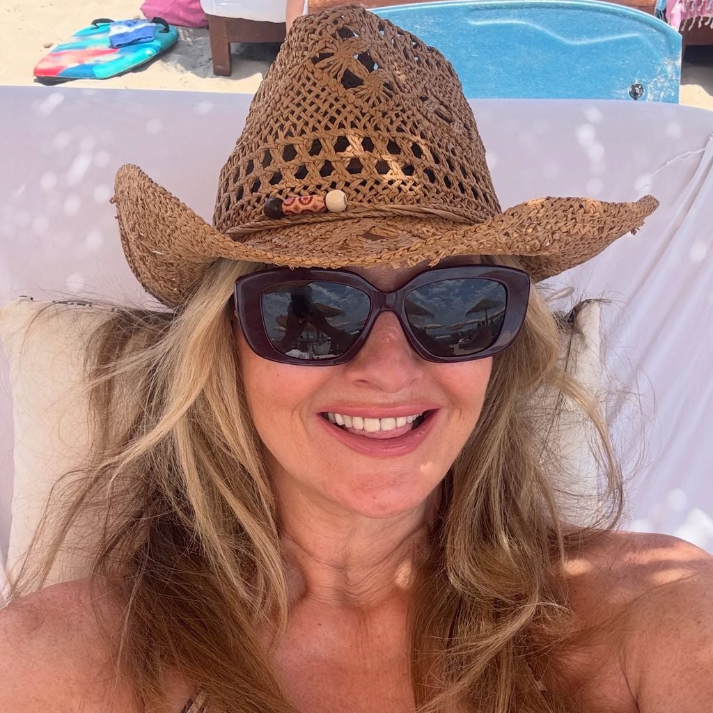 Frauke Ludowig postet ein Selfie aus dem Urlaub.