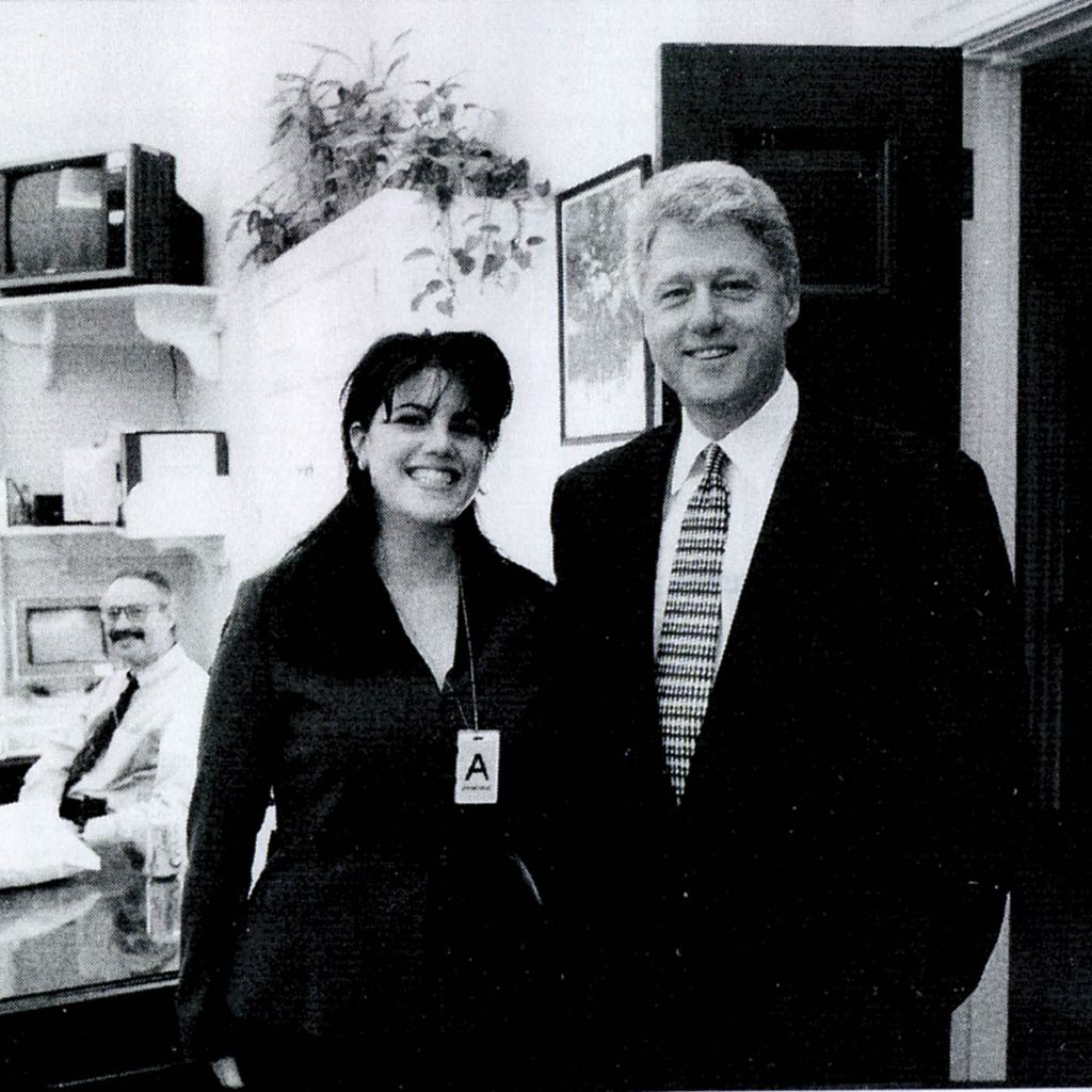 US-Präsident Bill Clinton mit Monica Lewinsky 1998 im Weißen Haus