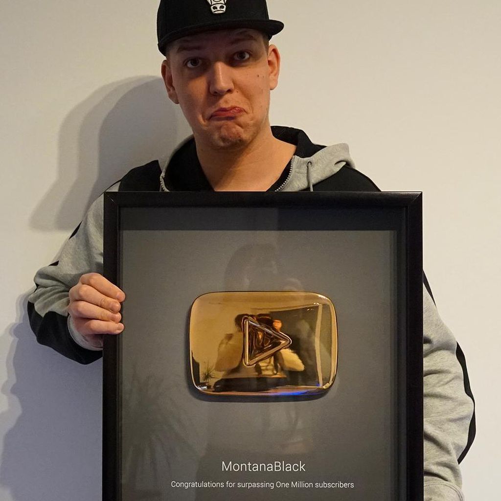 MontanaBlack mit seinem goldenen Playbutton