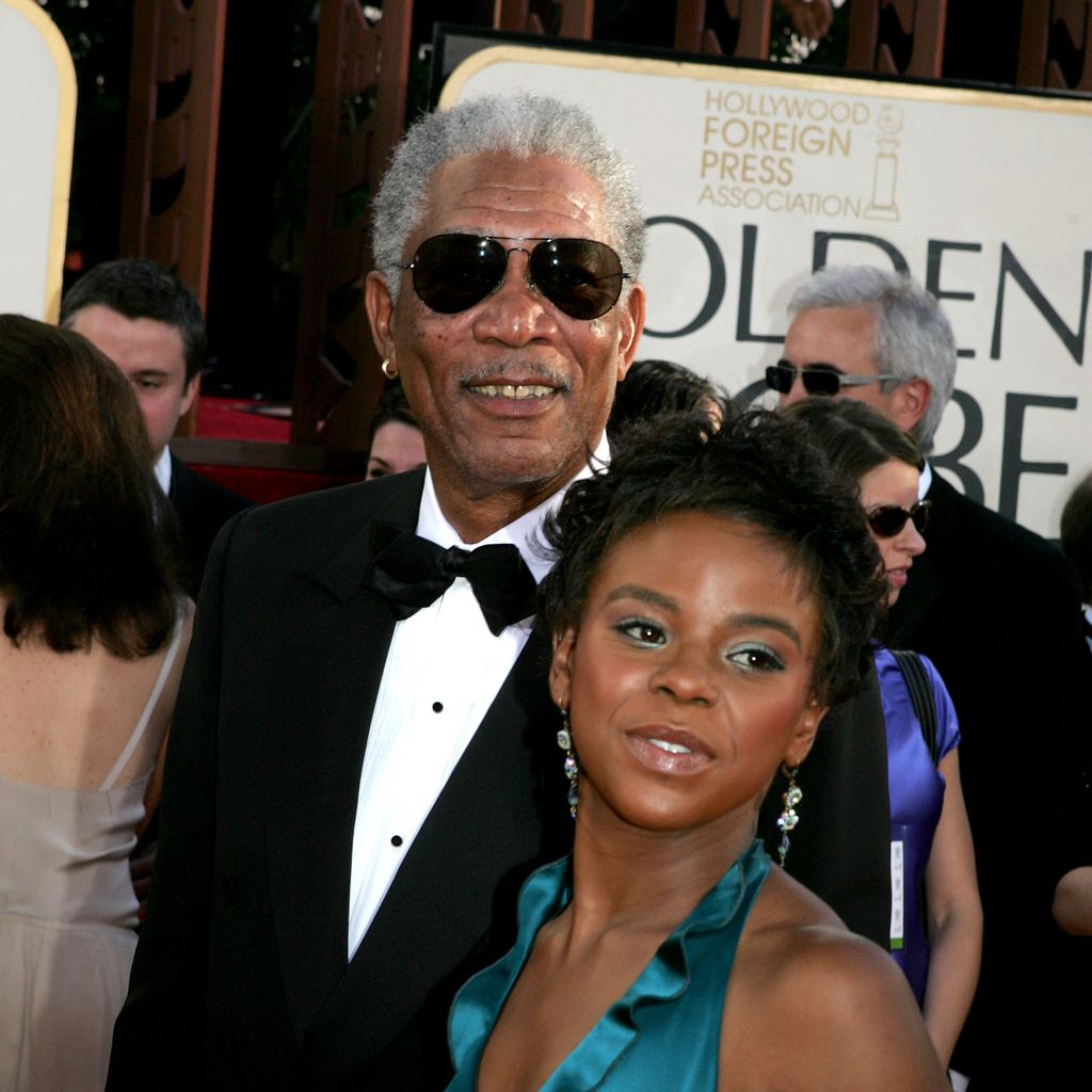 Morgan Freeman und E'Dena Hines bei den Golden Globes 2005