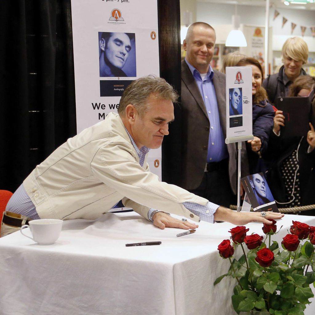 Morrissey bei der Buchpräsentation seiner Biografie