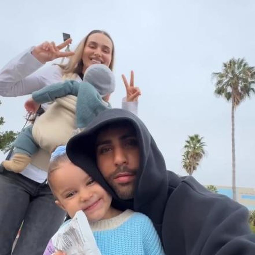 Nader und Louisa Jindaoui mit ihren Kids in Amerika, Oktober 2024