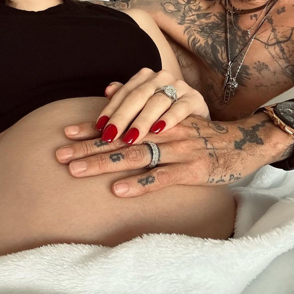 Nadia Ferreiras Babybauch, Februar 2023