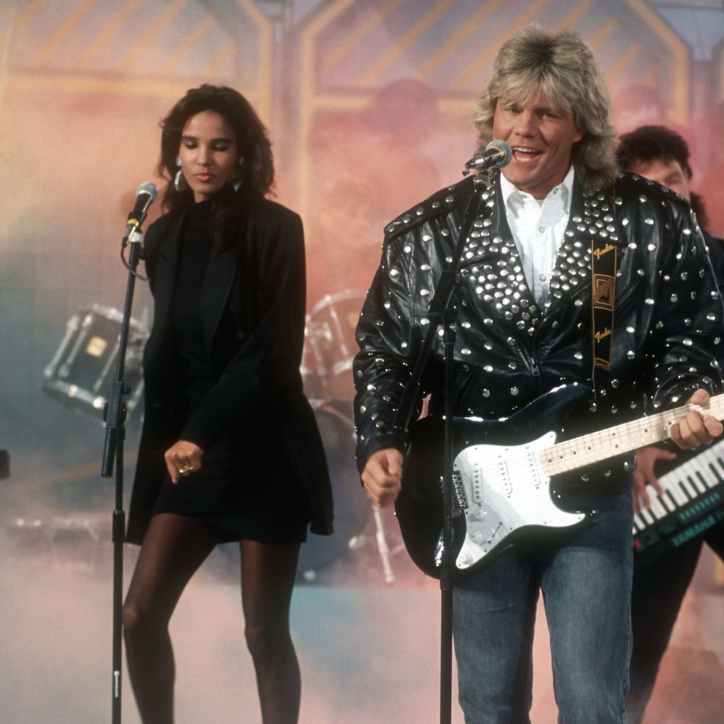 Nadja Abd el Farrag und Dieter Bohlen bei einem Auftritt von Modern Talking