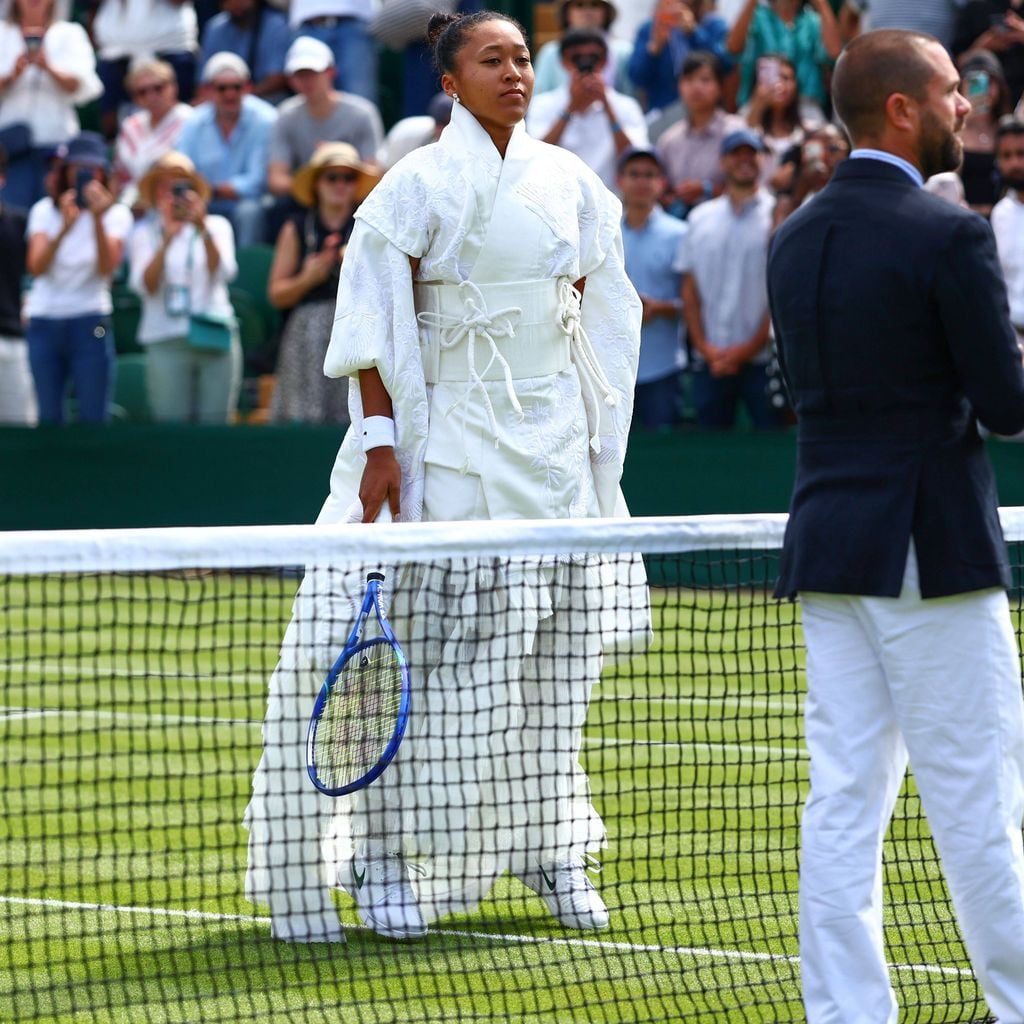 Naomi Osaka vor ihrem Erstrundenmatch in Wimbledon am All England Lawn Tennis and Croquet Club, London, 29. Juni 2026