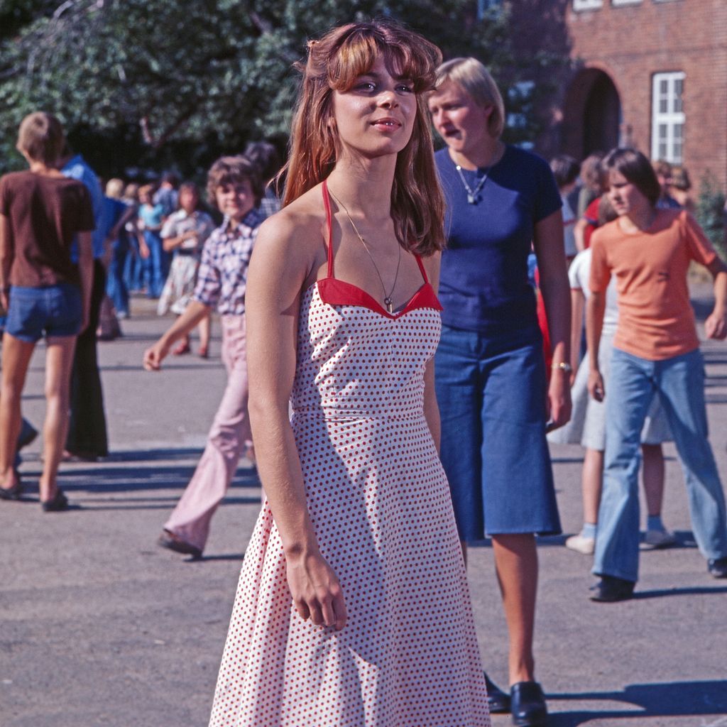 Nastassja Kinski am Set des "Tatort: Reifezeugnis", 1977