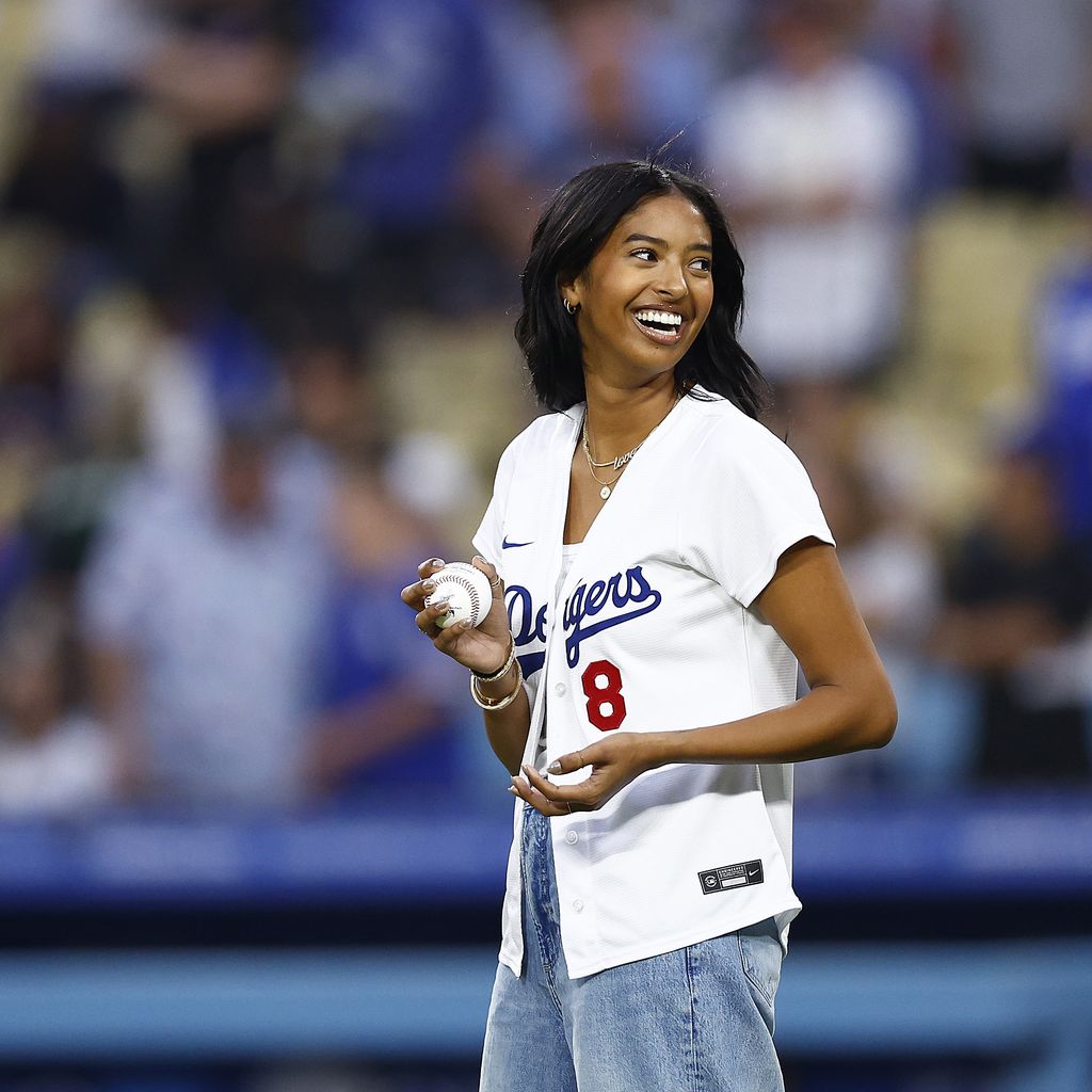Natalia Bryant bei einem Baseballspiel