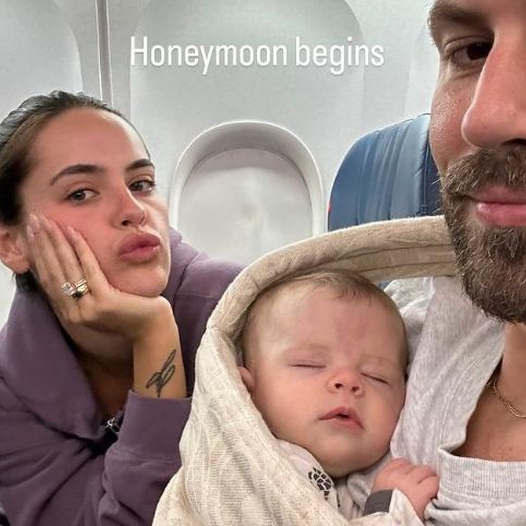 Natalie Joy und Nick Viall mit ihrem Baby