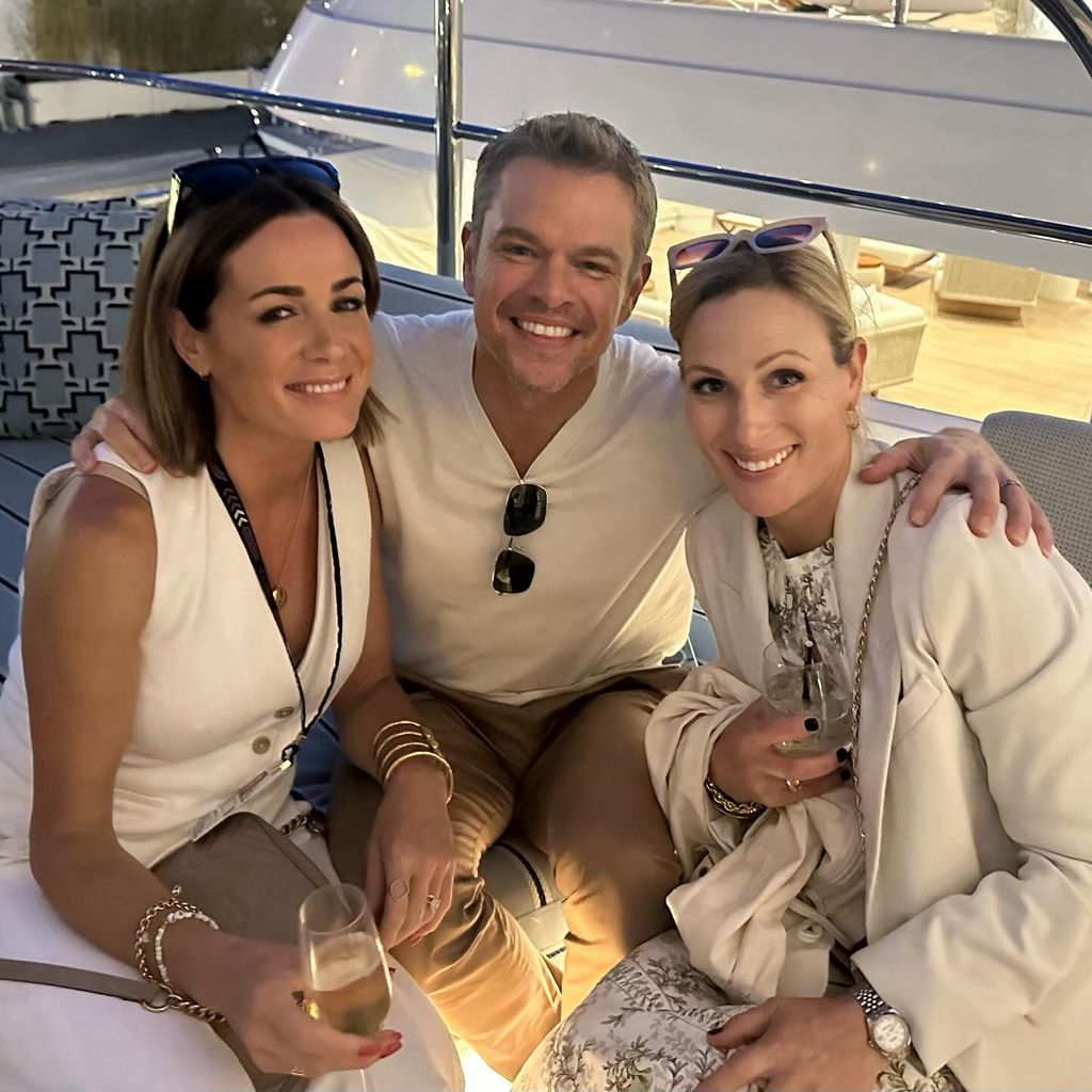 Natalie Pinkham, Matt Damon und Zara Tindall beim Monaco Grand Prix 2024