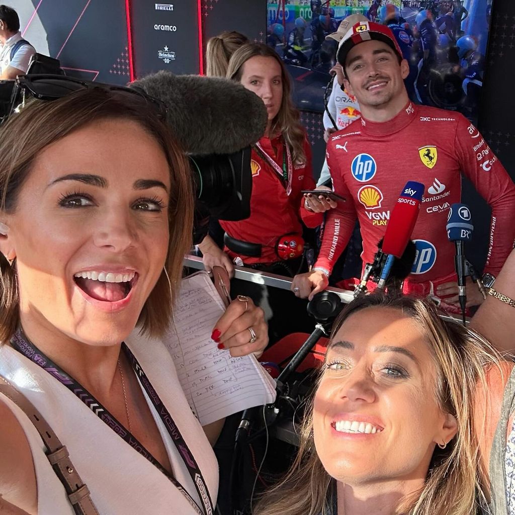 Natalie Pinkham und Charles Leclerc beim Monaco Grand Prix 2024
