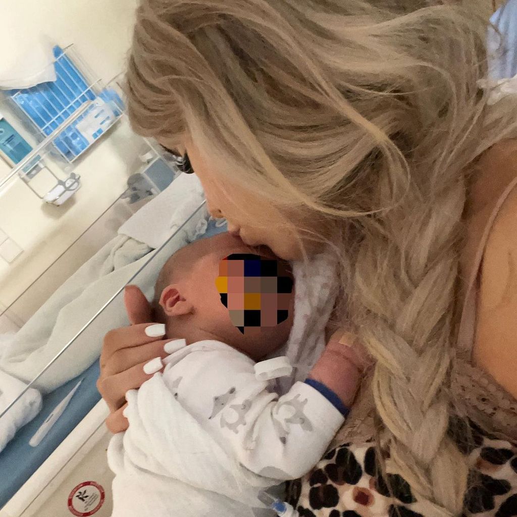 Nathalie Bleicher-Woth mit ihrem Baby, September 2022