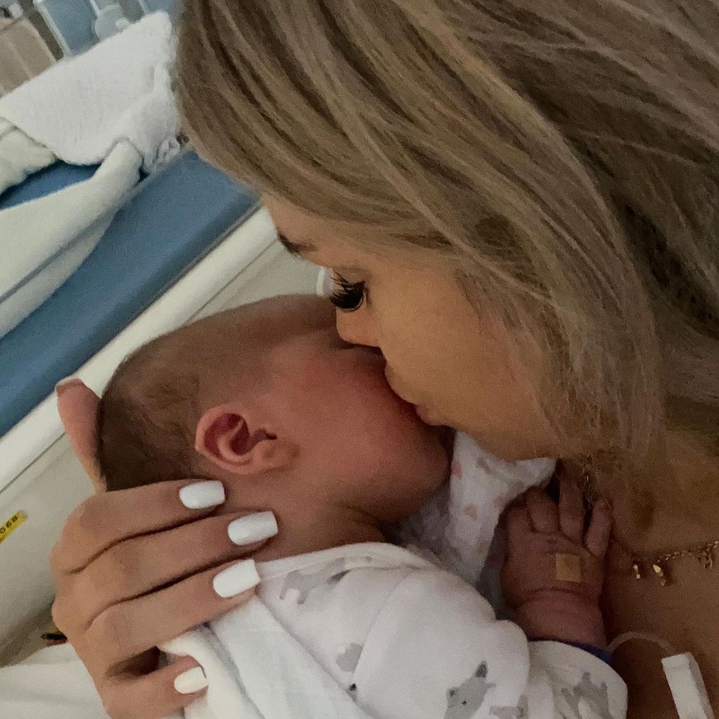 Nathalie Bleicher-Woth mit ihrem Baby, September 2022