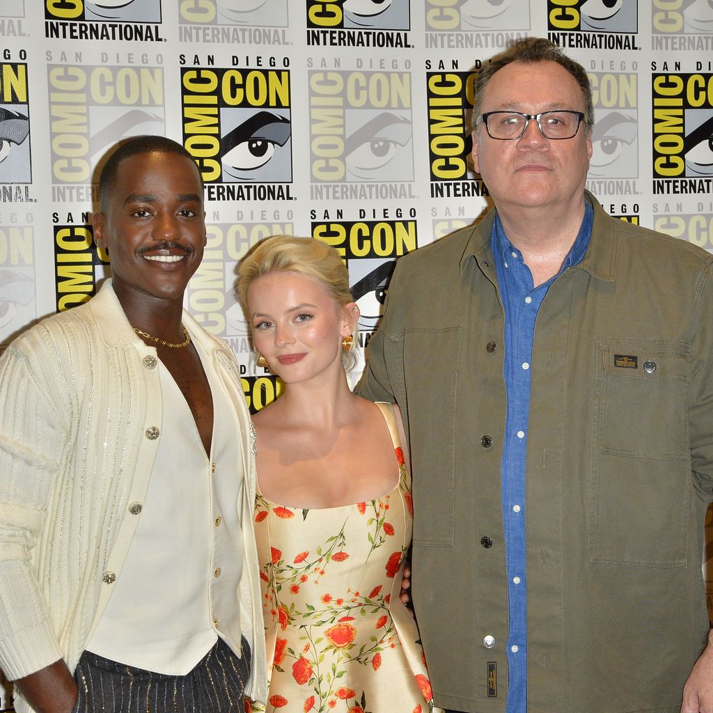 Ncuti Gatwa, Millie Gibson und Russell T Davies, 2024