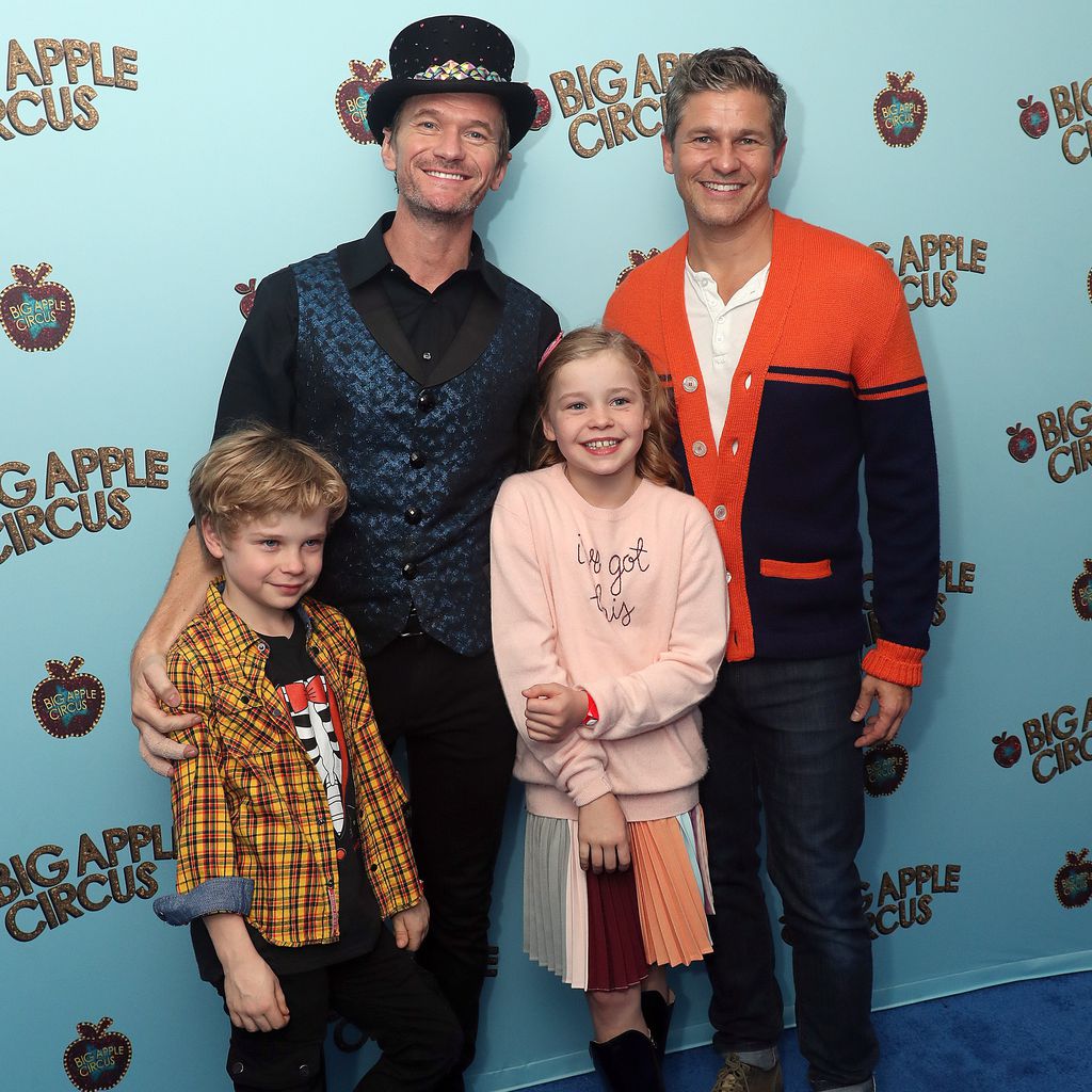 Neil Patrick Harris mit Ehemann David Burtka und ihren Kindern Gideon und Harper