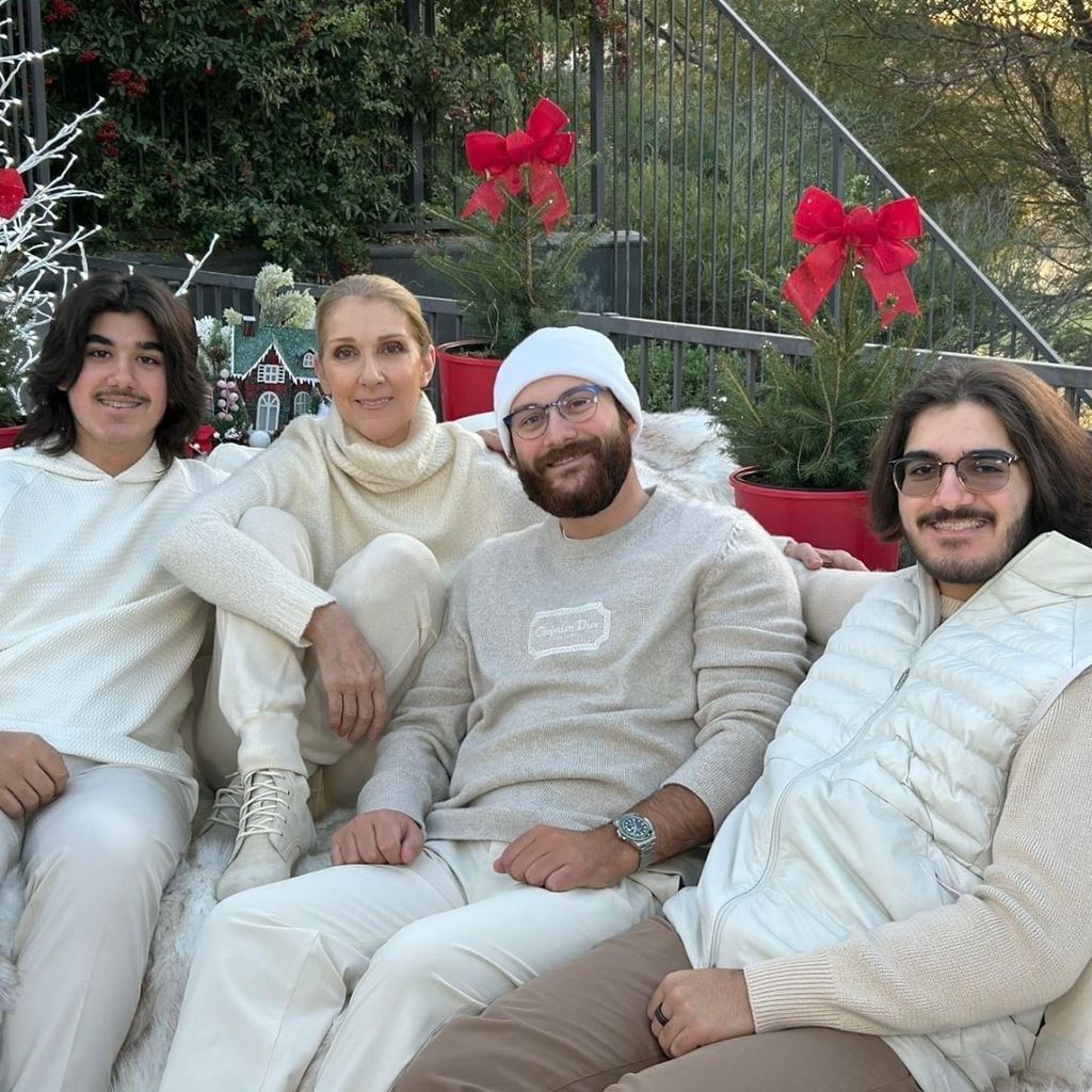 Nelson Angélil, Céline Dion, René-Charles Angélil und Eddy Angélil, Januar 2025