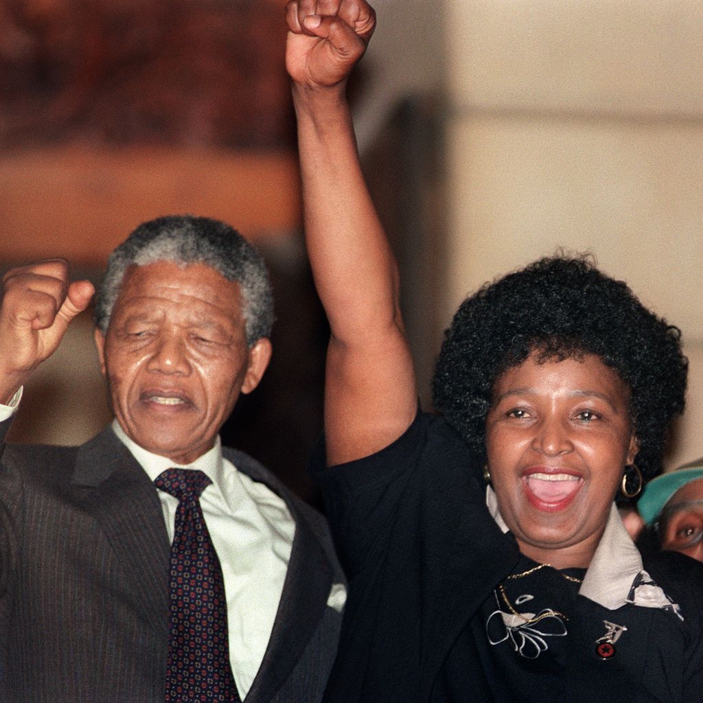 Nelson Mandela und seine damalige Frau Winnie im Jahr 1990